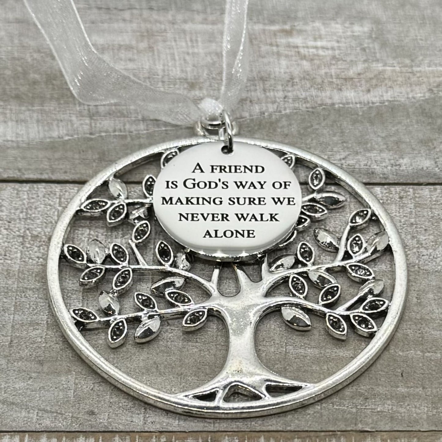 A Friend Is God's Way Of Making Sure We Never Walk Alone Tree Of Life Christmas Ornament, Friendship Gift