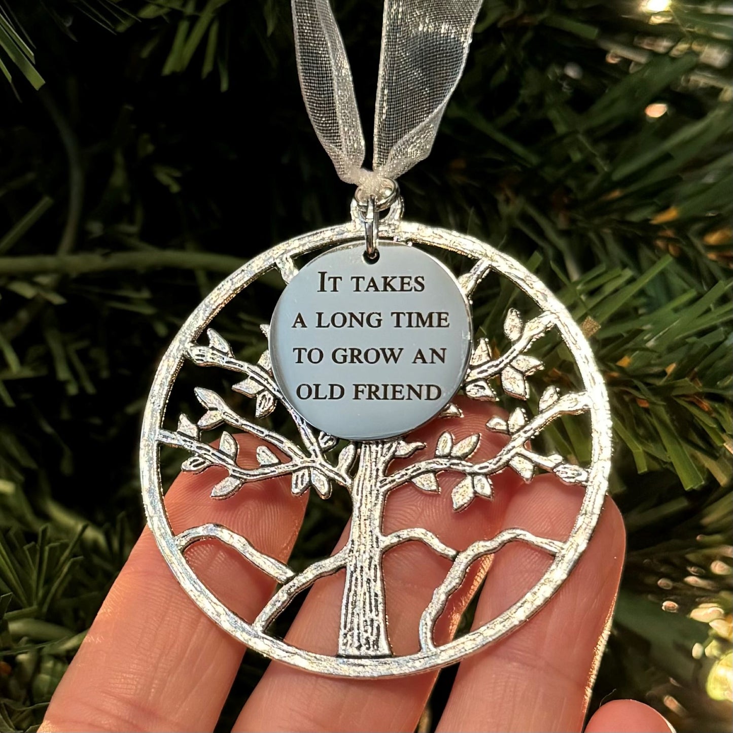 It Takes A Long Time To Grow An Old Friend Tree Of Life Christmas Ornament, Friendship Gift