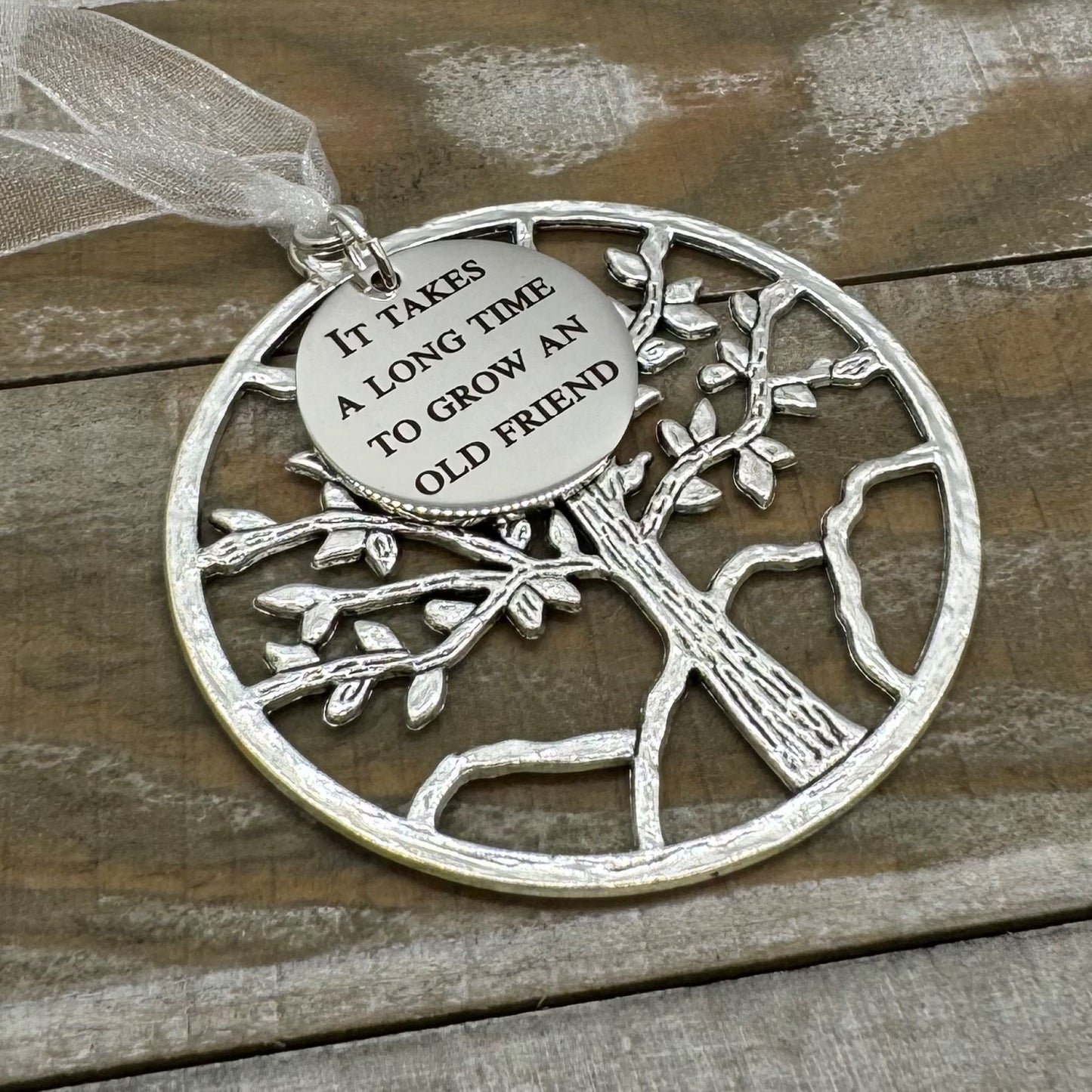 It Takes A Long Time To Grow An Old Friend Tree Of Life Christmas Ornament, Friendship Gift