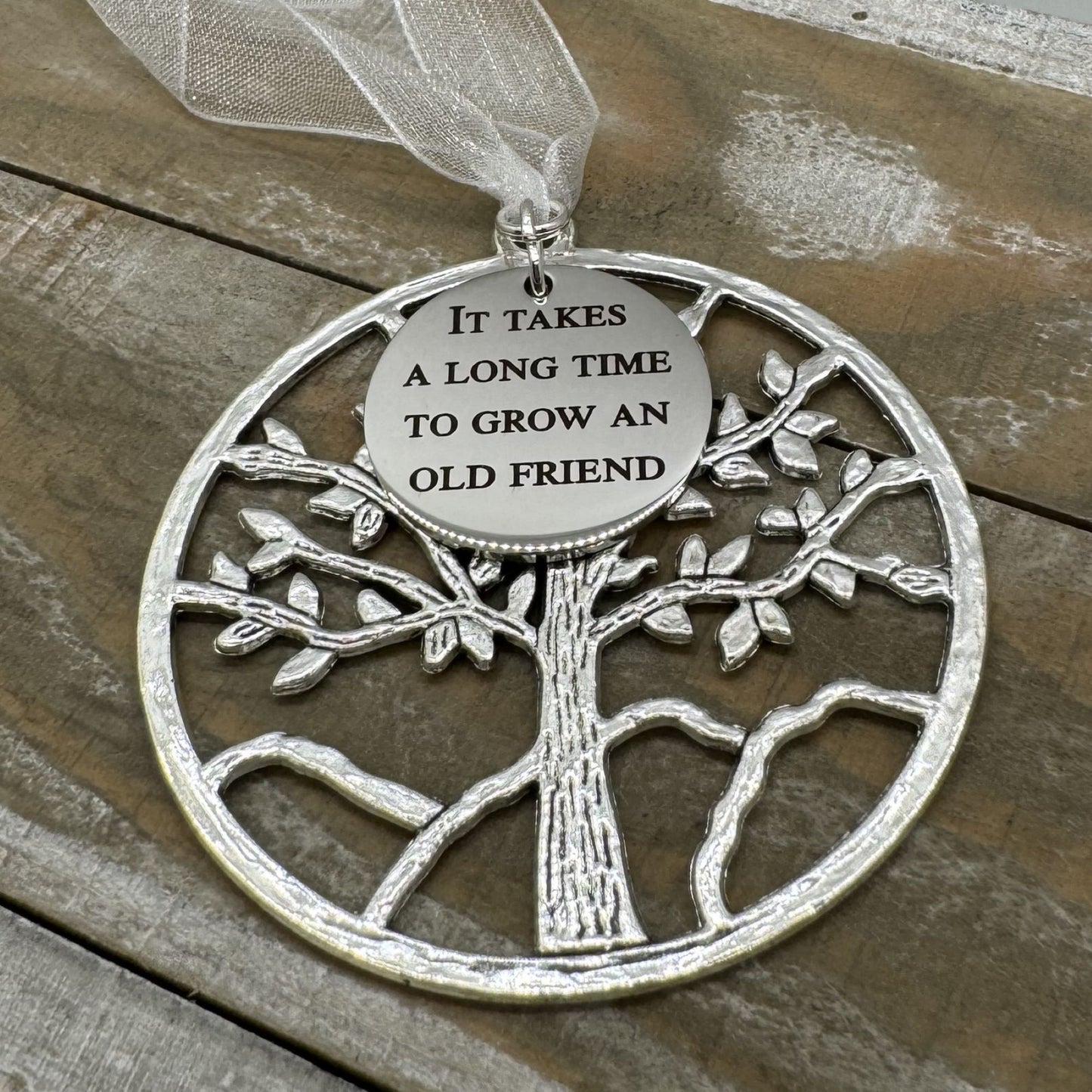 It Takes A Long Time To Grow An Old Friend Tree Of Life Christmas Ornament, Friendship Gift