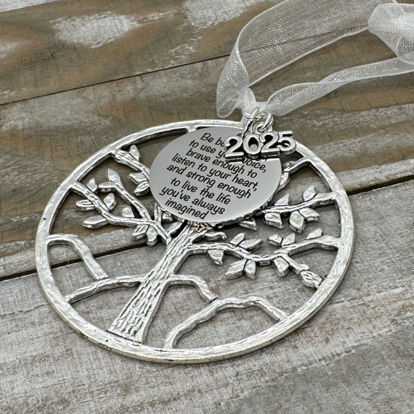 Be bold enough to use your voice, brave enough to listen to your heart Tree Of Life Ornament, Graduation Gift