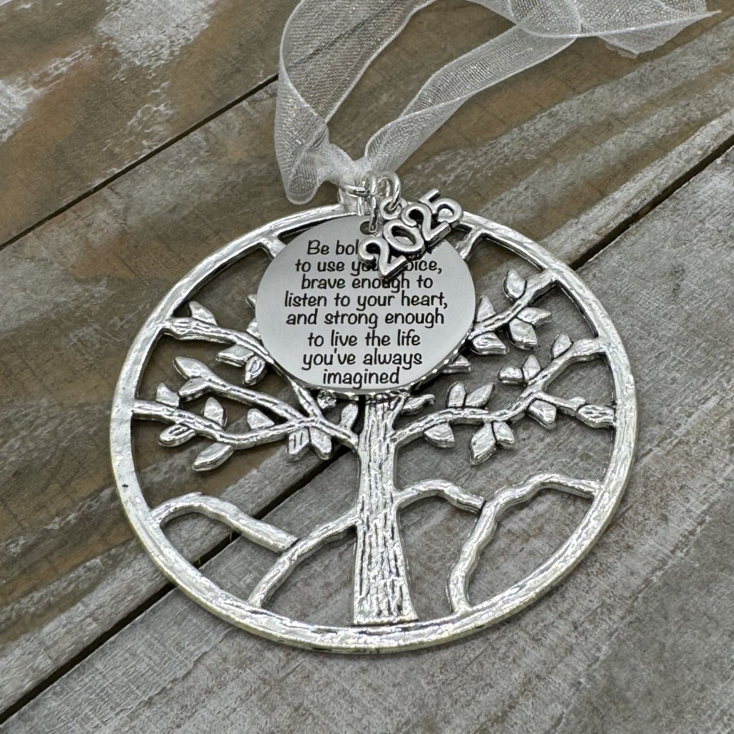 Be bold enough to use your voice, brave enough to listen to your heart Tree Of Life Ornament, Graduation Gift