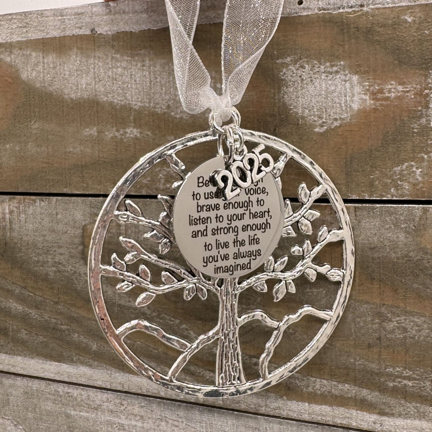 Be bold enough to use your voice, brave enough to listen to your heart Tree Of Life Ornament, Graduation Gift