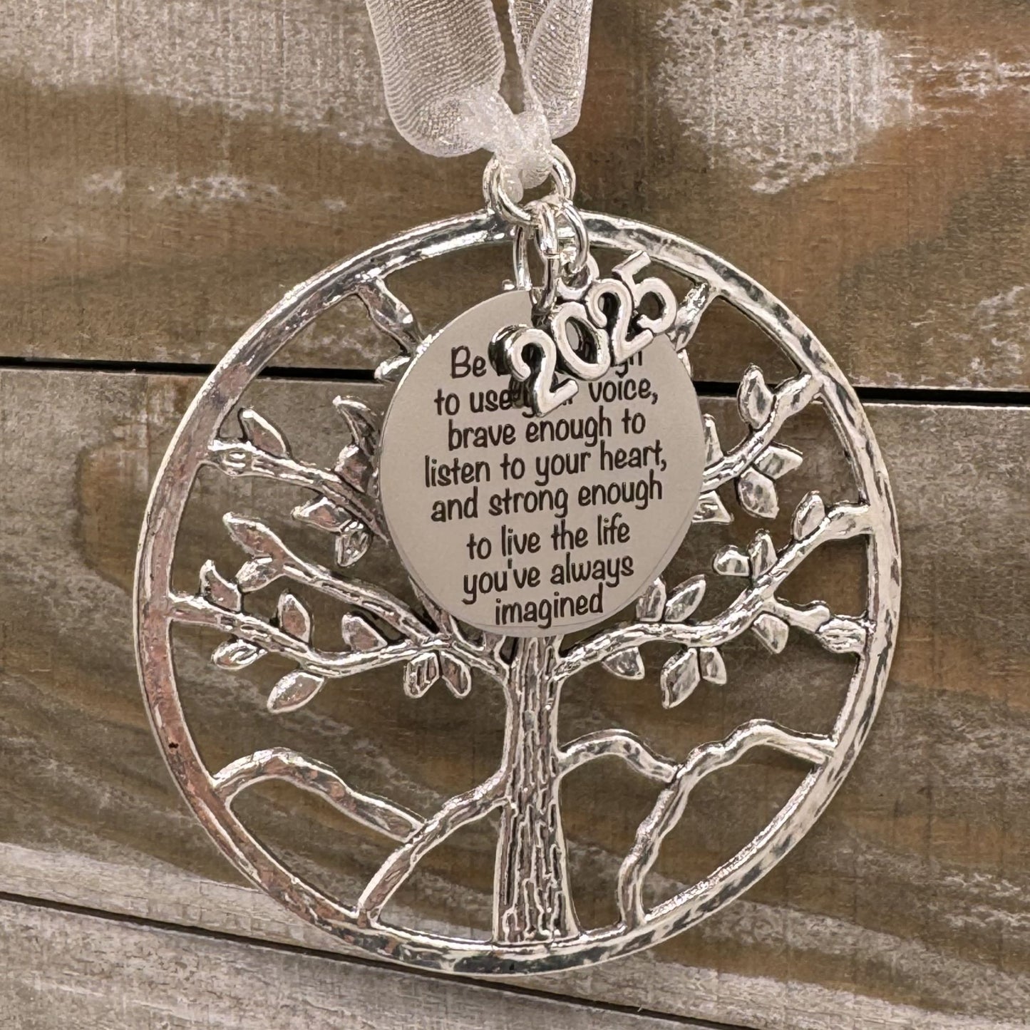 Be bold enough to use your voice, brave enough to listen to your heart Tree Of Life Ornament, Graduation Gift