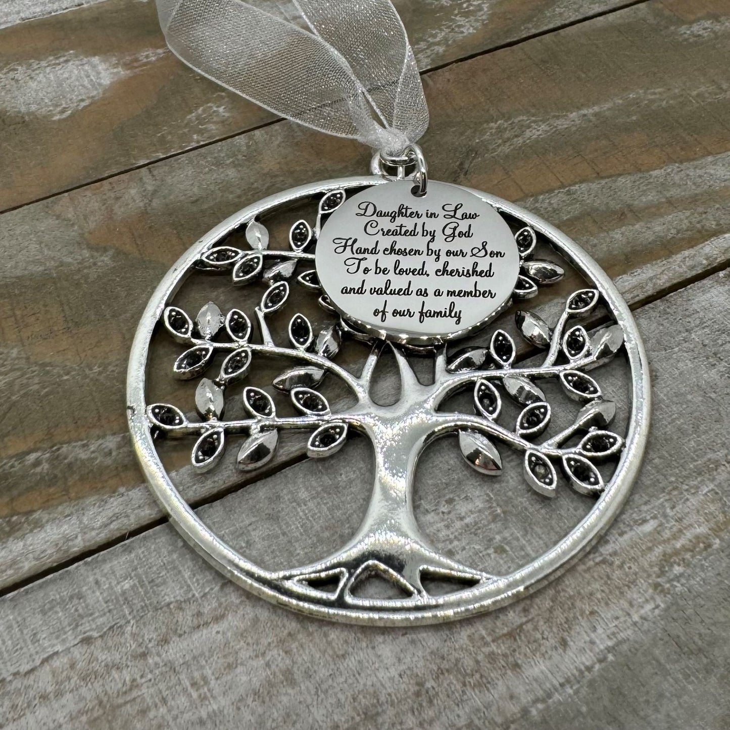 Daughter In Law Tree Of Life Ornament, Daughter In Law Created By God Hand Chosen By God Hand Chosen By Our Son, Bridal Shower Wedding Gift