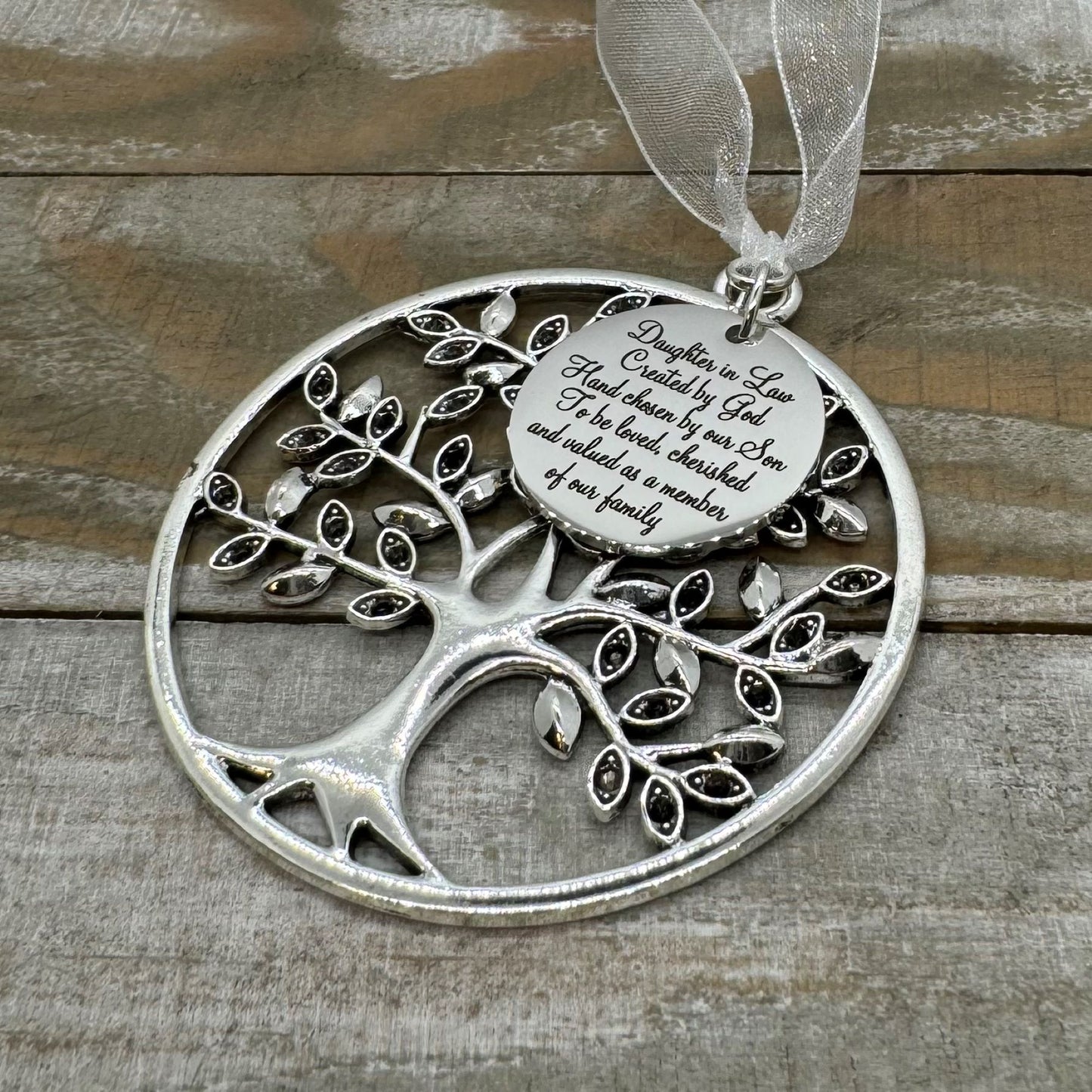 Daughter In Law Tree Of Life Ornament, Daughter In Law Created By God Hand Chosen By God Hand Chosen By Our Son, Bridal Shower Wedding Gift