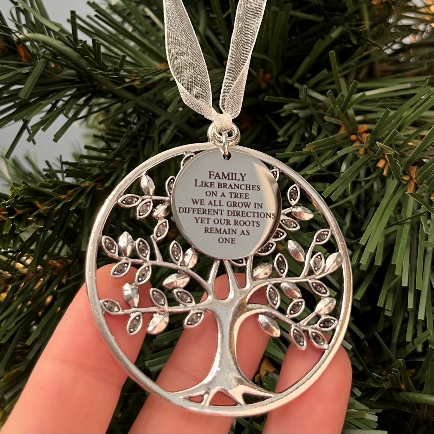 Family Like Branches On A Tree We All Grow In Different Directions Yet Our Roots Remain As One Tree Of Life Ornament Gift