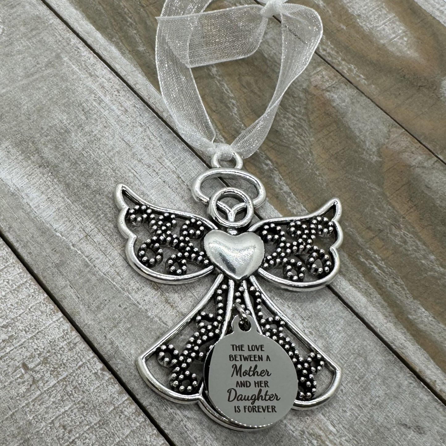 The Love Between A Mother And Her Daughter Is Forever Angel Christmas Ornament Gift