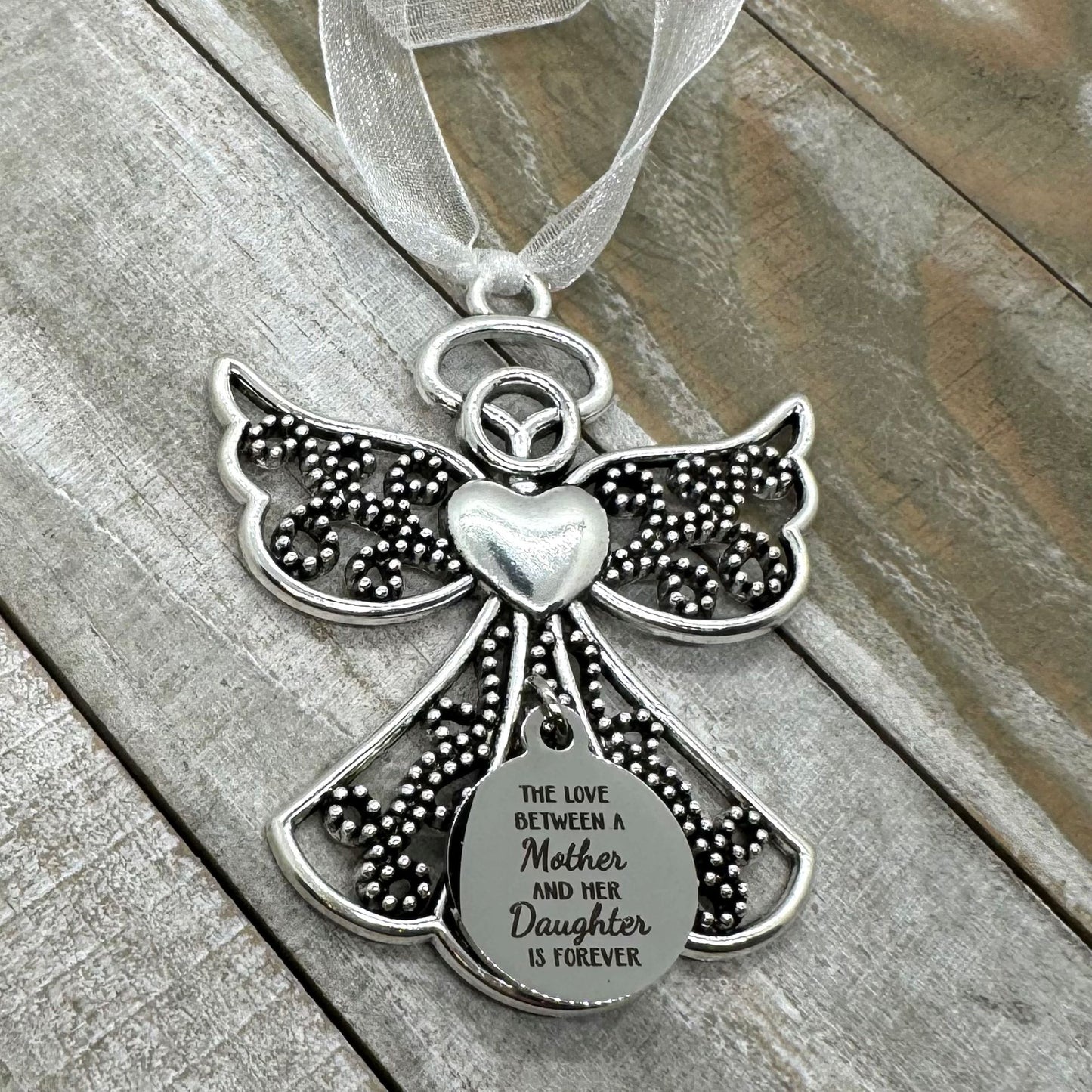 The Love Between A Mother And Her Daughter Is Forever Angel Christmas Ornament Gift