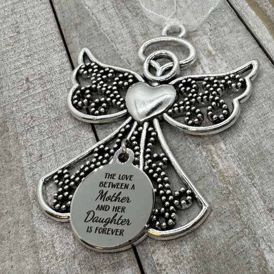 The Love Between A Mother And Her Daughter Is Forever Angel Christmas Ornament Gift